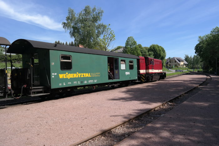Weißeritztalbahn am Bahnhof Malter