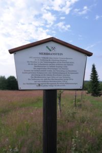 Meridianstein am Grenzüberschreitenden Bergbaulehrpfad