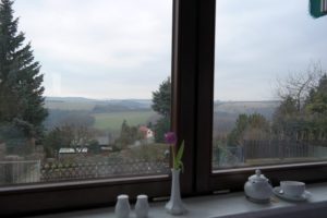 Blick vom Wintergarten des Hotel König-Albert-Höhe in Rabenau