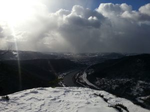 Blick vom Rosenkamm auf Děčín (Tetschen)