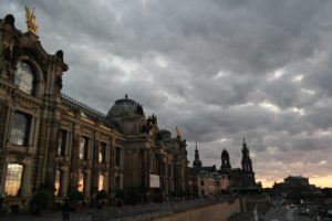 Sonnenuntergang auf der Brühlschen Terrasse