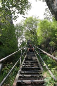 Marco auf der Zwillingsstiege