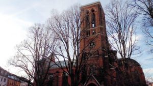 St. Pauli Kirchruine im Hechtviertel Dresdens