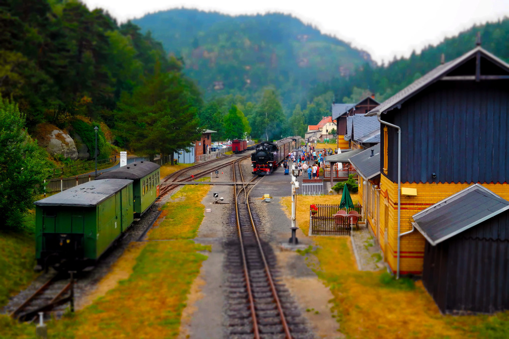 Bahnhof der Zittauer Schmalspurbahn in Oybin