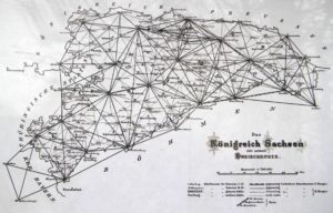Triangulationspunkte in Sachsen, Scan der Originalaufnahme von 1890; Lizenz: gemeinfrei