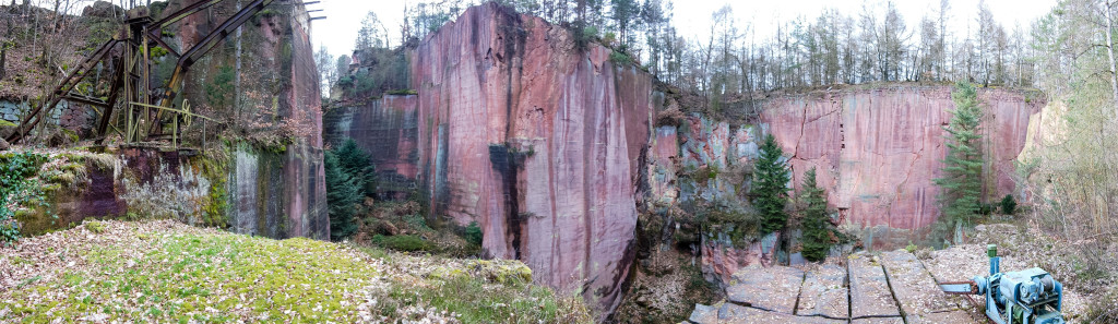 Porphyr-Steinbruch auf dem Rochlitzer Berg