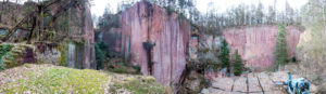 Porphyr-Steinbruch auf dem Rochlitzer Berg