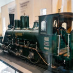 Modell einer Lokomotive im Verkehrsmuseum Dresden