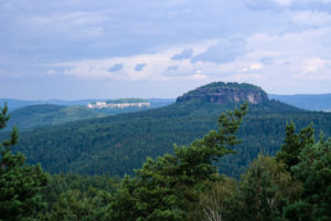 Blick auf Pfaffenstein und Königstein