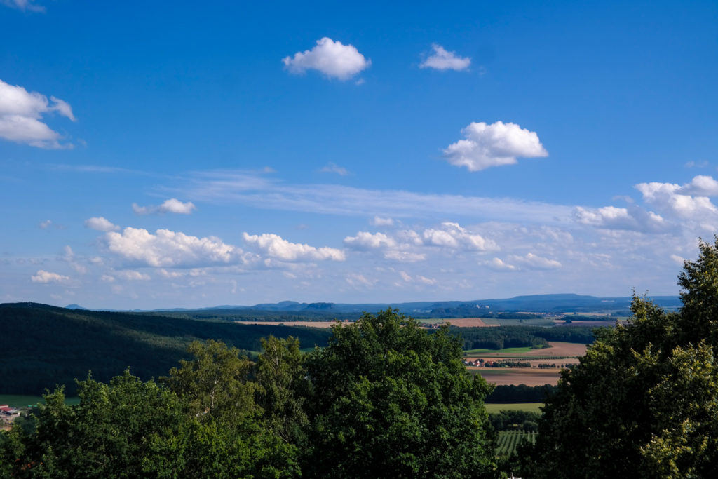 Blick vom Belvedere auf die Sächsische Schweiz
