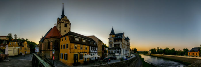 Abendstimmung in Gera Untermhaus