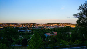 Sonnenuntergang über Gera, Blick von Schloss Osterstein