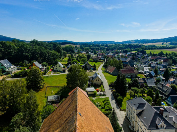 Blick vom Kirchturm auf Cunewalde