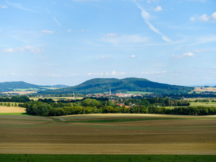 Blick auf Löbau und den Löbauer Berg vom Bubenik aus